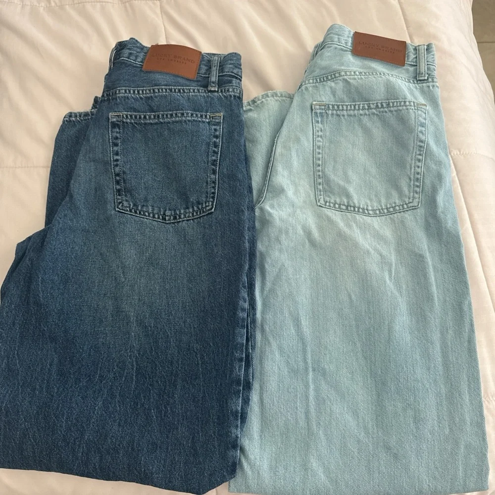 Lucky Brand Women's wide leg Jeans - Dark Blue and Light Blue bundle! - Picture 2 of 12